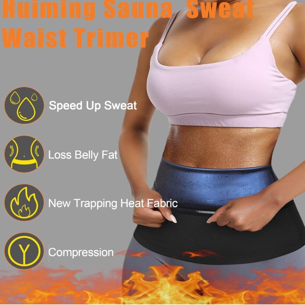 Sweat Band & Waist Trainer for Stomach and Lower Belly - Sauna Waist